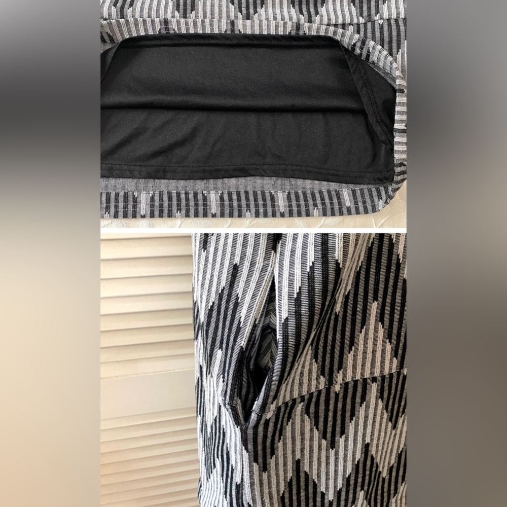 Very J Shift Dress Women’s Small Gray Chevron Short Sleeve - Picture 5 of 6